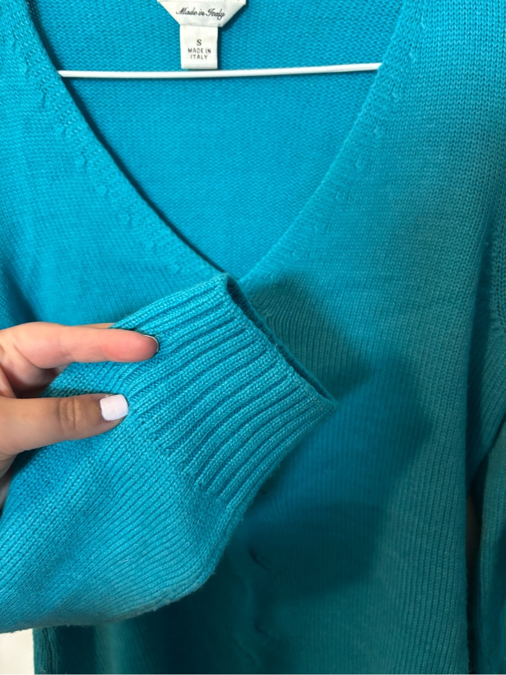 Wool Cashmere Blend Coquette Quiet Luxury Coastal Pullover Made in Italy Small - Picture 1 of 4